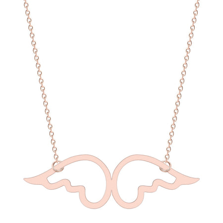 collier pendentif ailes d'ange or rose
