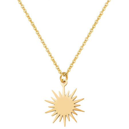 collier pendentif soleil or