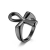 bague croix de vie ankh noir