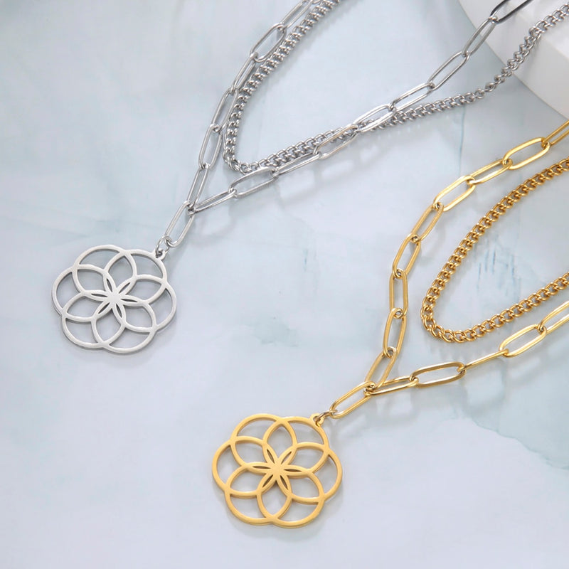 Collier Morella Pour Pendentif "Coin" 23 Mm - Acier Inoxydable 70 Cm Avec Pochette Velours