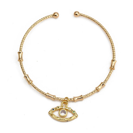 bracelet jonc oeil de fatima or