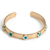 bracelet jonc plat oeil bleu turc or