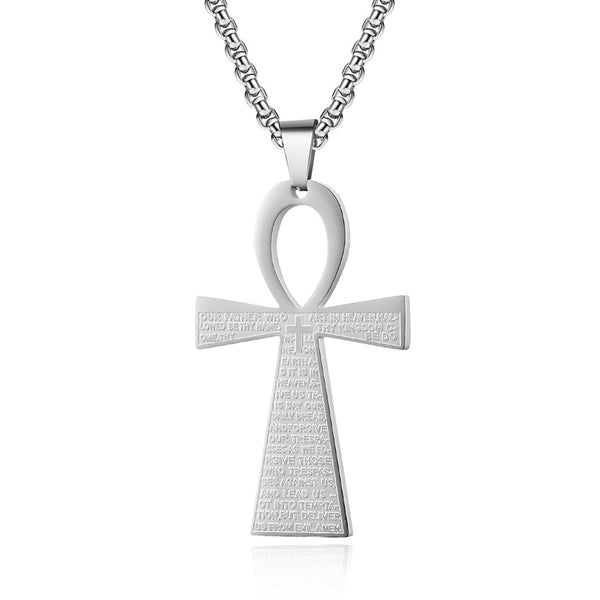 Collier pour femme en argent avec pendentif croix et strass Collier pour femme en argent avec pendentif croix et strass