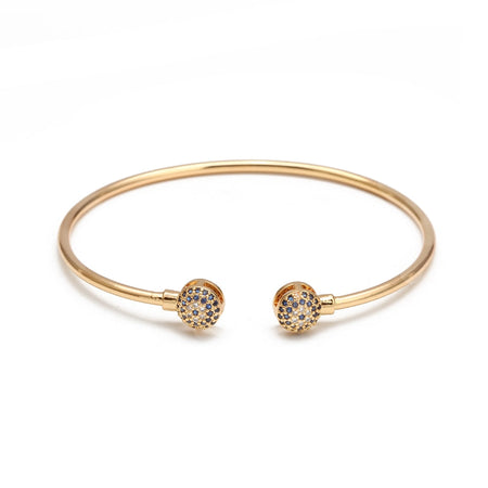 bracelet jonc oeil bleu grec cristaux or