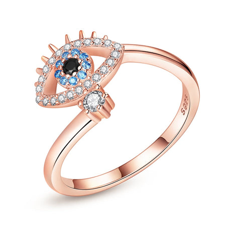 bague oeil de fatma or rose