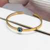 bracelet jonc or oeil bleu grec nazar