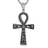 collier pendentif croix de vie ankh hieroglyphe argent