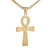 collier pendentif croix de vie ankh hieroglyphe or