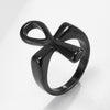 bague croix de vie ankh noir