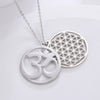 collier pendentif fleur de vie aum argent