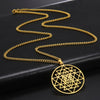 collier pendentif sri yantra or