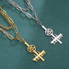 collier pendentif pentacle croix de satan