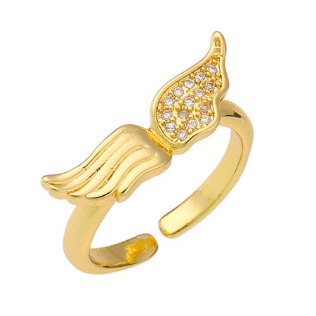 bague ailes d'ange or