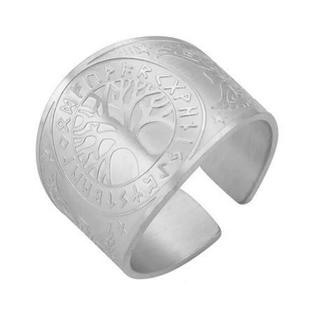 bague arbre de vie viking yggdrasil argent