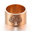 bague anneau arbre de vie or rose