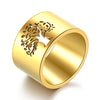 bague anneau arbre de vie or