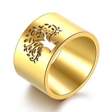 bague anneau arbre de vie or