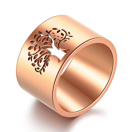 bague anneau arbre de vie or rose