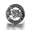 bague chevaliere valknut viking argent