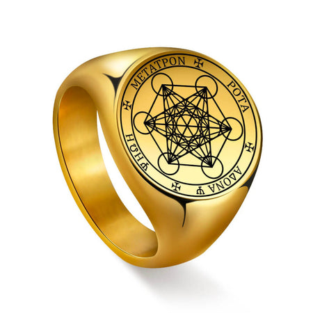 bague cube de metatron or