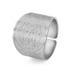 bague cube de metatron argent