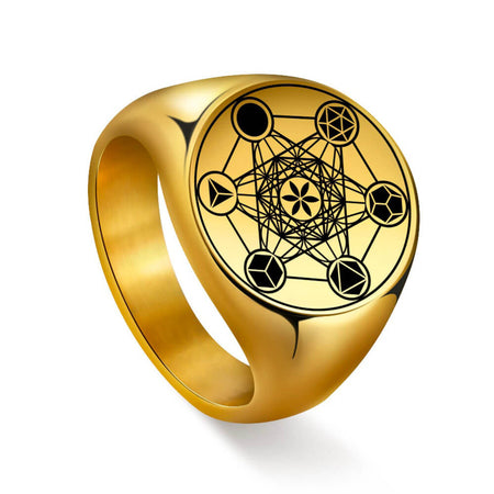 bague cube de metatron or
