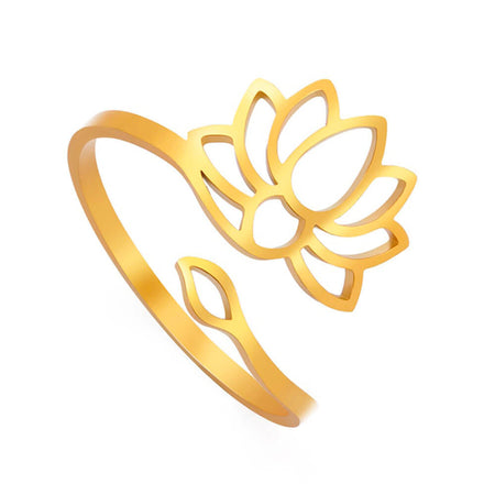 bague fleur de lotus or