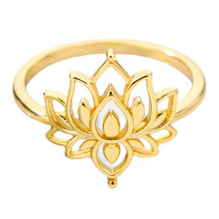 bague fleur de lotus or