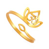 bague fleur de lotus aum or