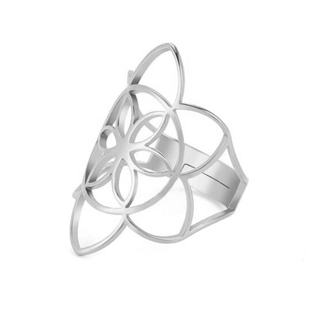 bague graine de vie argent