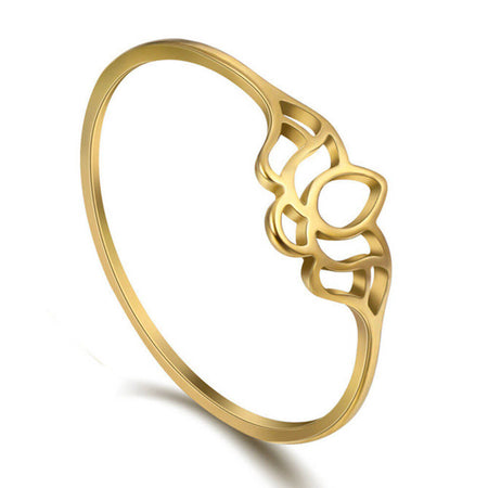 bague fleur de lotus or