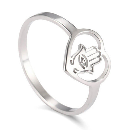 bague anneau khamsa main de fatma coeur argent