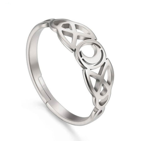 bague lune argent