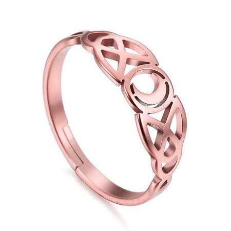 bague lune or rose