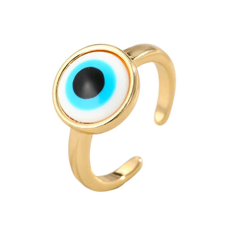 bague oeil bleu nazar boncuk or