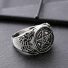 bague chevaliere homme pentacle pentagramme