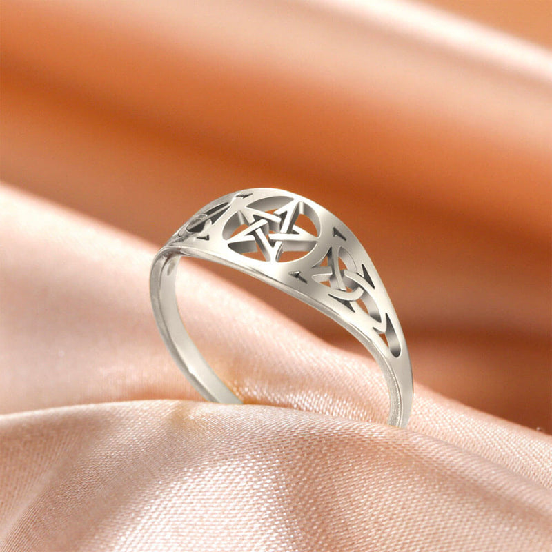 Bague Pentacle Raven En Argent Sterling 925 Bijoux Mystiques Fin Pagan Bague Pentacle Raven En Argent Sterling 925 Bijoux Mystiques Fin Pagan
