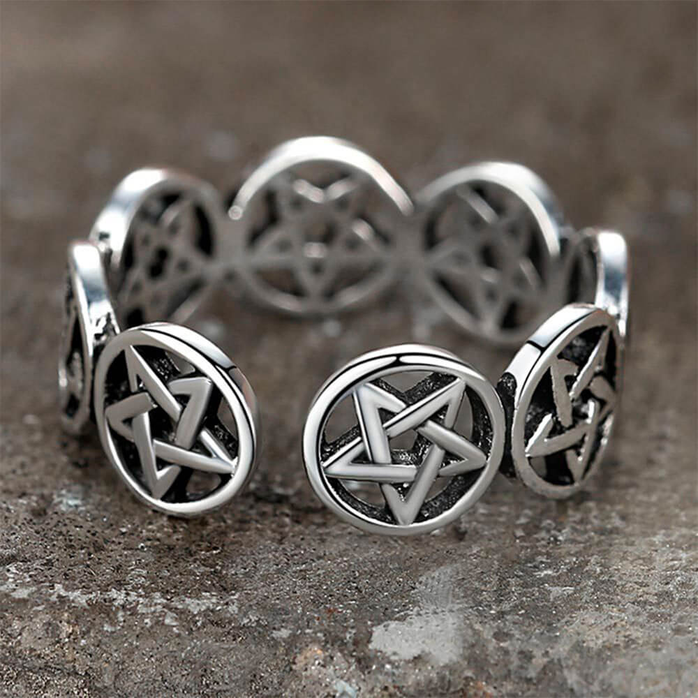 Bague Homme Style Rock Bague Chevalière Homme Bandmax Pentacle