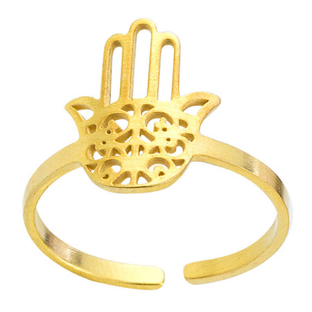 bague reglable main de fatma khamsa or