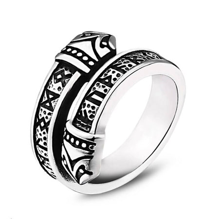 bague runes viking nordique
