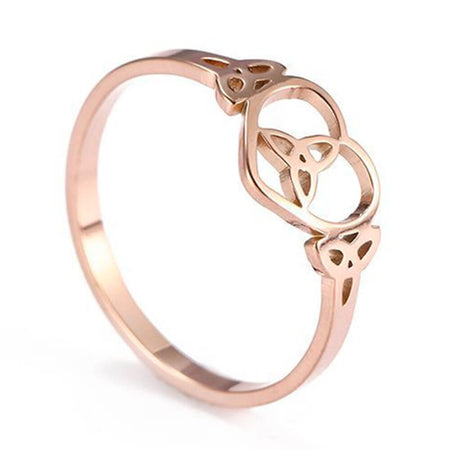 bague triquetra celte or rose