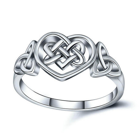 bague triquetra coeur argent