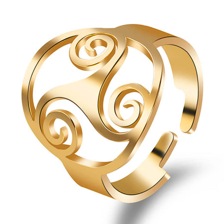 bague triskel celte breton or