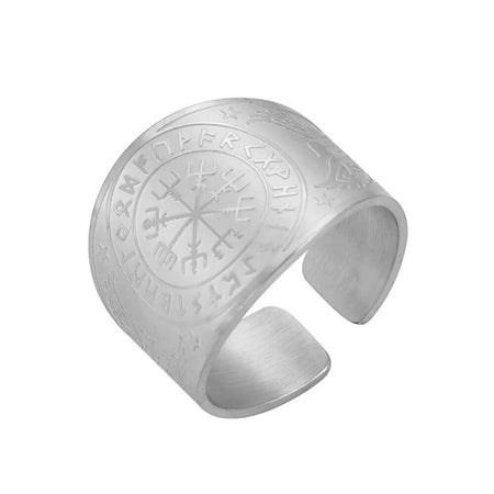 bague vegvisir boussole viking argent