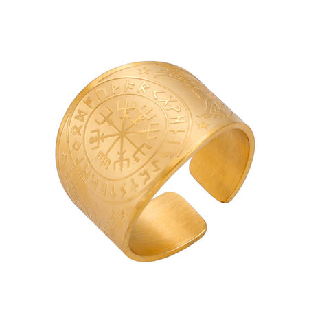 bague vegvisir boussole viking or