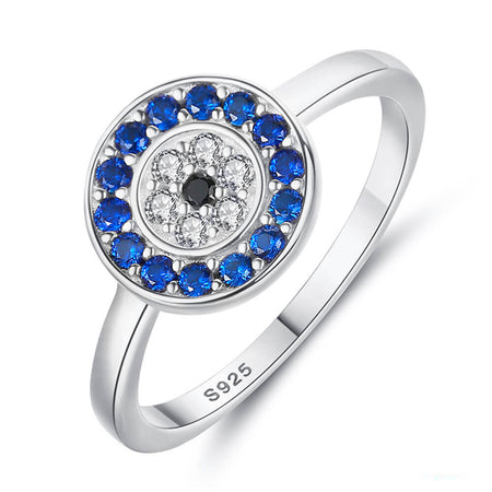 bijou bague mauvais oeil bleu grec turc argent 925 nazar boncuk