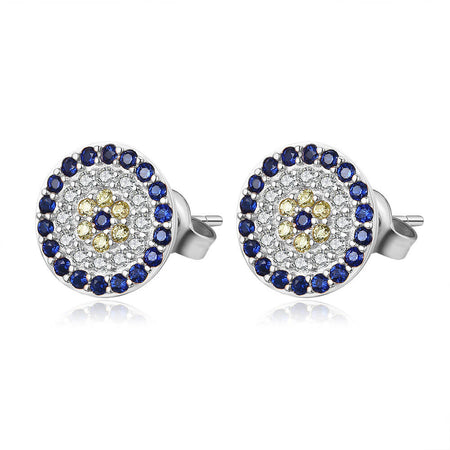 boucles d'oreilles mauvais oeil bleu grec turc argent nazar boncuk