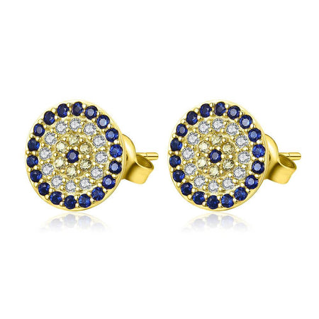 boucles d'oreilles mauvais oeil bleu grec turc or nazar boncuk