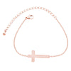 bijou bracelet croix chretienne orthodoxe jesus christ or rose