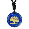 bijou collier pendentif arbre de vie lapis lazuli
